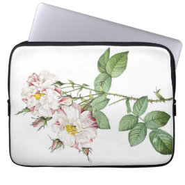 Housse Pour Ordinateur Portable Rose blanche et rose vintage