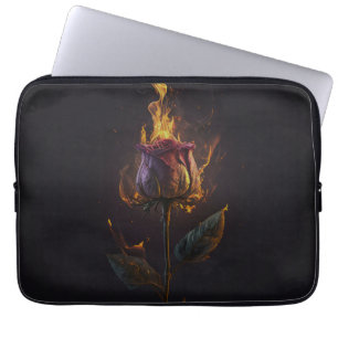 Housse Pour Ordinateur Portable rose en feu