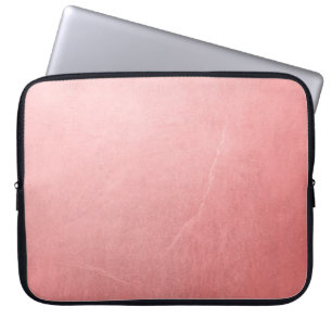 Housse Pour Ordinateur Portable Rose Gold Rose Clair Brillant Minimaliste Chic Gla