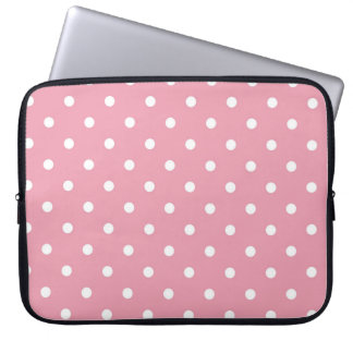 Housse Pour Ordinateur Portable Rose Pink Polka Dot