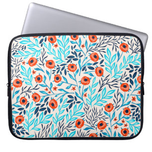 Housse Pour Ordinateur Portable Roses colorés Abstraits : Floral Vintage