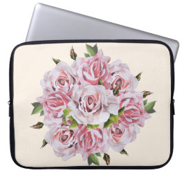 Housse Pour Ordinateur Portable Roses sculpturaux sur un manchons d'ordinateur por