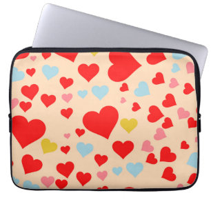 Housse Pour Ordinateur Portable Rouge rose Bleu Coloré Simple Coeur Motif Y2K