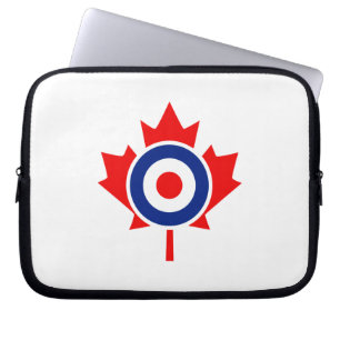 Housse Pour Ordinateur Portable Rounde canadienne de la feuille d'érable Mod CANAD