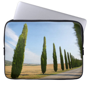Housse Pour Ordinateur Portable Route rurale bordée d'arbres, Toscane