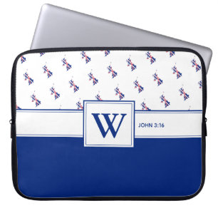 Housse Pour Ordinateur Portable ROYAUME-UNI GRANDE-BRETAGNE Bible Monogramme Chris