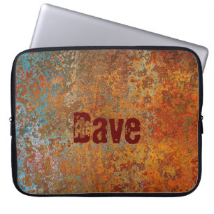 Housse Pour Ordinateur Portable Rusty, Verdigris, Grunge Steampunk Personnalisé L