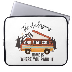 Housse Pour Ordinateur Portable RV Camping Tent Trailer Home est l'endroit où vous