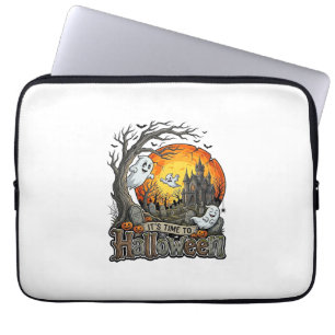 Housse Pour Ordinateur Portable Sa Maison Hantée Halloween Cimetière Effrayant