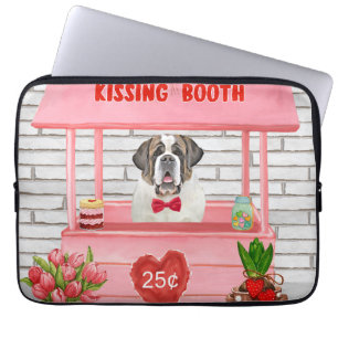 Housse Pour Ordinateur Portable Saint Bernard Chien Saint Valentin Booth de baiser
