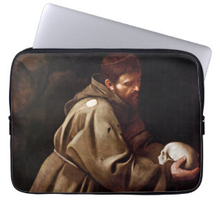 Housse Pour Ordinateur Portable Saint Francis dans la prière - Caravaggio