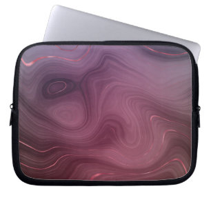 Housse Pour Ordinateur Portable Sangria Strata Moody Pink and Purple Luxe Agate