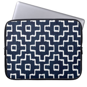 Housse Pour Ordinateur Portable Sashiko Motif : Broderie japonaise traditionnelle