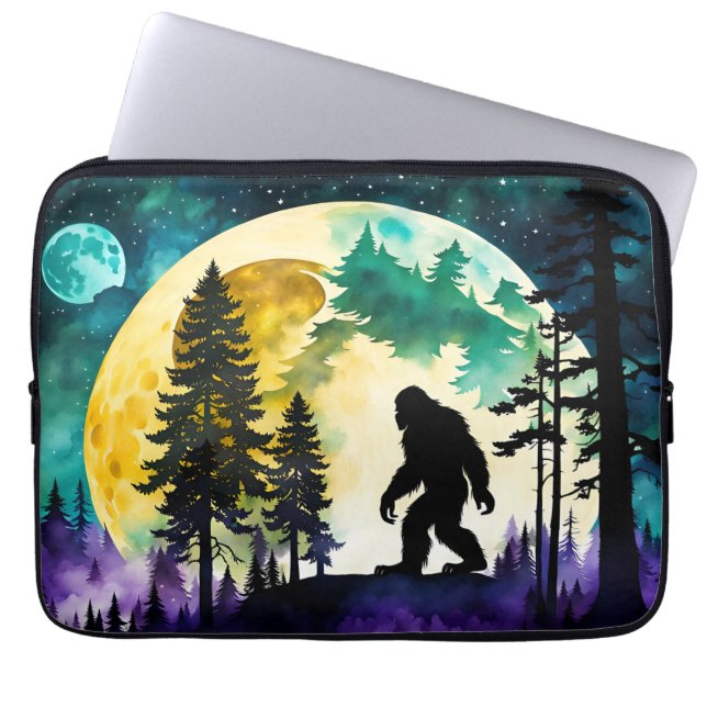 Housse Pour Ordinateur Portable Sasquatch pleine lune (Devant)