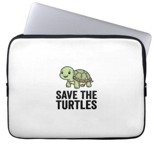 Housse Pour Ordinateur Portable Sauver Les Tortues Vintage Tortue Conservation T-S
