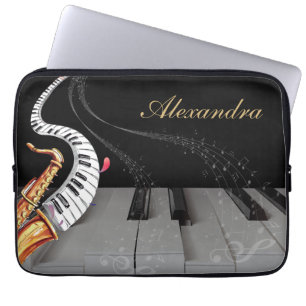 Housse Pour Ordinateur Portable Saxophone personnalisé