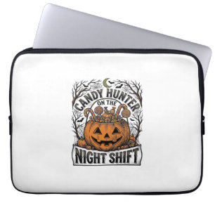 Housse Pour Ordinateur Portable Seau de bonbons citrouille Gravure vintage Hallowe