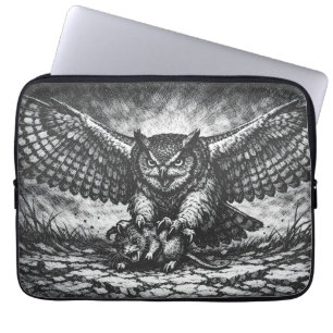 Housse Pour Ordinateur Portable Sentinelle Hibou ailé par BurnsInHell