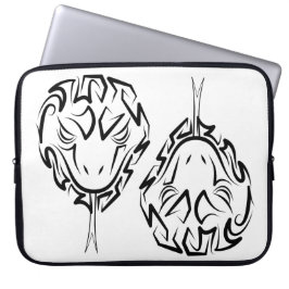 Housse Pour Ordinateur Portable Serpent tribal noir et blanc