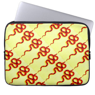Housse Pour Ordinateur Portable serpents de corail orange/rouge