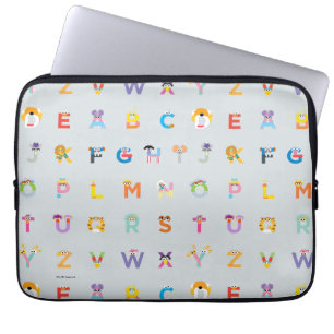 Housse Pour Ordinateur Portable Sesame Street Lettres de l'alphabet