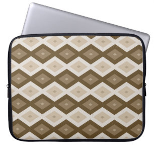 Housse Pour Ordinateur Portable Shades of brown diamond pattern