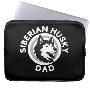 Housse Pour Ordinateur Portable Sibérien Husky Papa, Chien Papa Cadeau