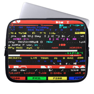 Housse Pour Ordinateur Portable Signal TV corrompu Glitch Art
