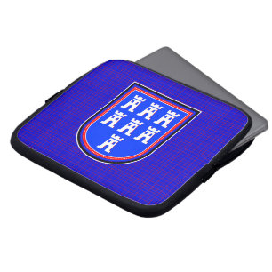 Housse Pour Ordinateur Portable Signe Saxon Rouge Bleu