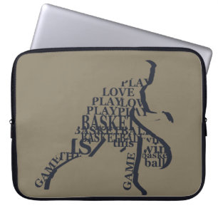 Housse Pour Ordinateur Portable silhouette du joueur de basket