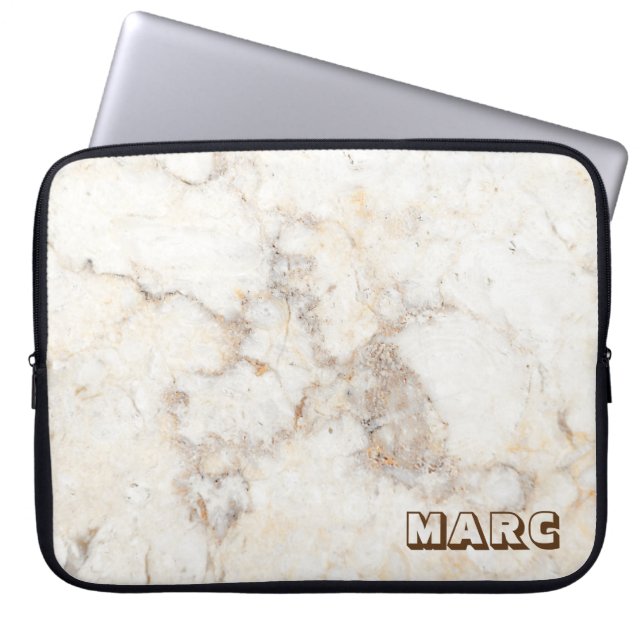 Housse Pour Ordinateur Portable Simple texture de marbre beige (Devant)