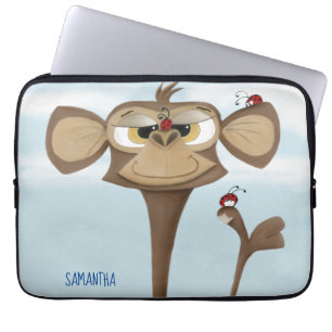 Housse Pour Ordinateur Portable Singe idiot et coccinelles