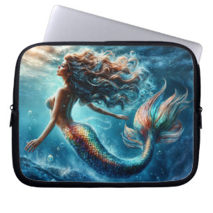 Housse Pour Ordinateur Portable Sirène de sirène océanique mystique de la queue co