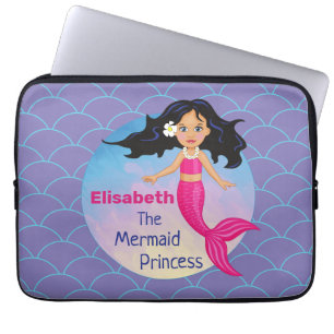 Housse Pour Ordinateur Portable Sirène Magique Sous La Mer Anniversaire