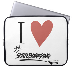 Housse Pour Ordinateur Portable Skateboard Modern J'adore le skateboard Coque-Ma