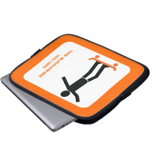 Housse Pour Ordinateur Portable Skateboardeur sur son skateboard personnalisé