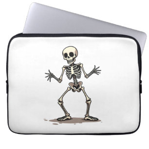 Housse Pour Ordinateur Portable Skeleton Doing Dab - Drôle Halloween Dance Shi