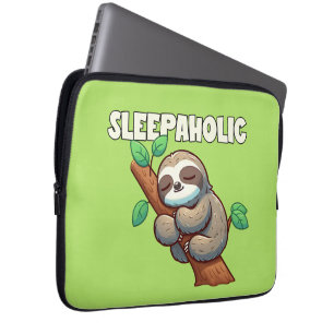 Housse Pour Ordinateur Portable Sleepaholic - Amateurs de sommeil - Sleeping Sloth