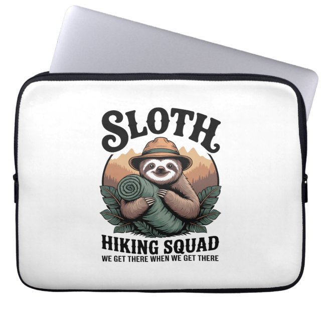 Housse Pour Ordinateur Portable Sloth Randonnée Squad Funny Camping (Devant)