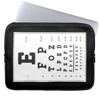 Housse Pour Ordinateur Portable Snellen Chart Eye Chart Lap Top Electronics Bag