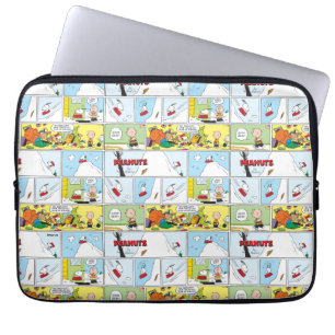 Housse Pour Ordinateur Portable Snoopy Sled Riding Food Dish
