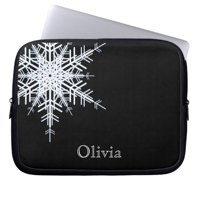 Housse Pour Ordinateur Portable Snowy Black Portable (Devant)