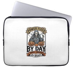 Housse Pour Ordinateur Portable Sorcière de réparation de batterie Funny Halloween
