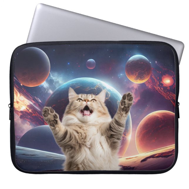 Housse Pour Ordinateur Portable Space cat (Devant)