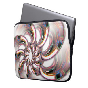 Housse Pour Ordinateur Portable Spirale de griffes dorées dans du papier aux tons