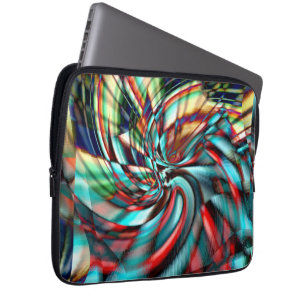 Housse Pour Ordinateur Portable Spirale de pixel amplifié avec ton en verre martel