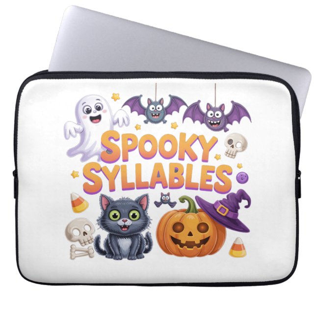 Housse Pour Ordinateur Portable Spooky Syllables (Devant)