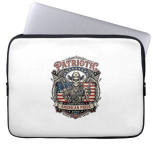 Housse Pour Ordinateur Portable Squelette Cowboy Patriotique Squelette Patriote So