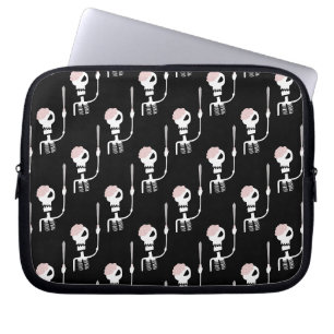 Housse Pour Ordinateur Portable squelette d'Halloween avec une épée 