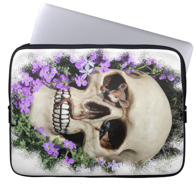 Housse Pour Ordinateur Portable Squelette - Gothic / Laptop Coques (Devant)